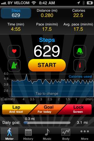 All-in Pedometer [2.1.2] [iPhone/iPod Touch]